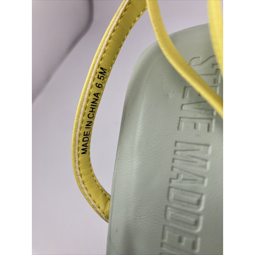 Steve Madden ELVY Women Yellow Lace-Up Orange Strap Purple Block Heel  6.5M - Picture 13 of 13
